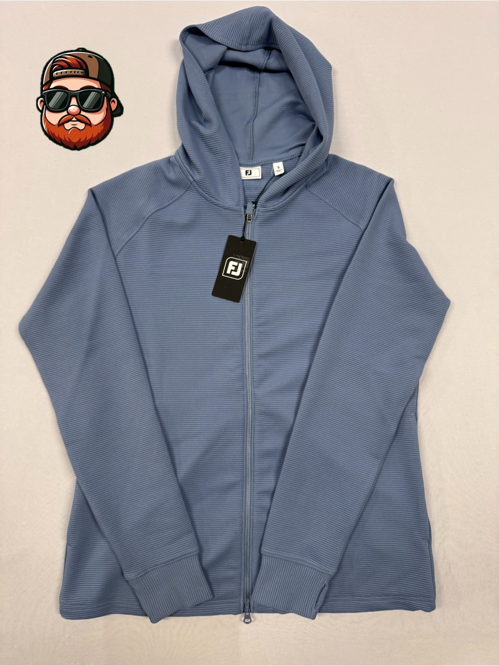 FootJoy - Womens small - Blue Full-Zip Ottoman Hoodie